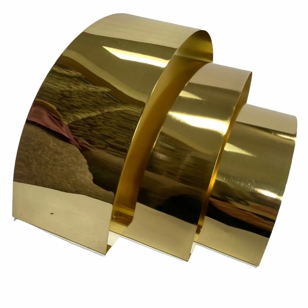 Vintage 80s MCM ART DECO STYLE POLISHED BRASS WALL SCONCE